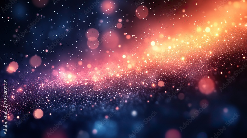 Poster gleaming festive lights vector illustration abstract bokeh effect with soft white glows on a blurred