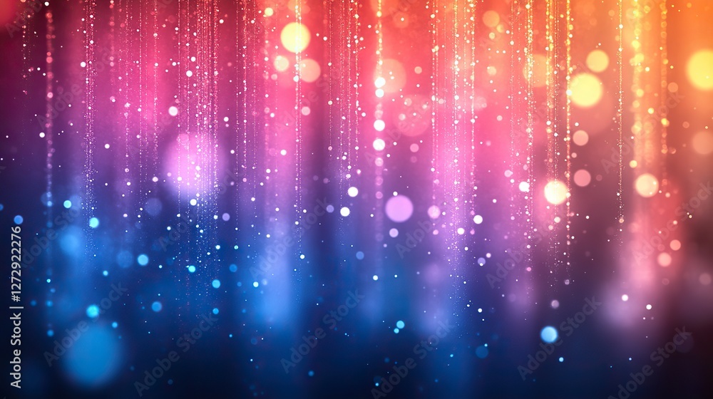 Poster gleaming festive lights vector illustration abstract bokeh effect with soft white glows on a blurred