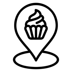 dessert Line Icon