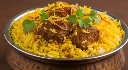 biryani desi food indian pakistani traditional fresh rice and chicken	