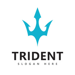 Obraz premium Trident Logo Template vector illustration