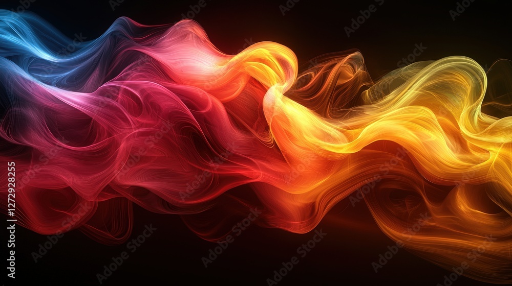 Aufkleber mysterious abstract background with ethereal smoke patterns and atmospheric effects