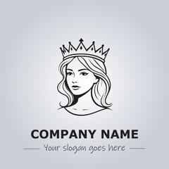 Queen logo company design illustration