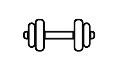 Dumbbell vector icon. Web icon gym dumbbell simple symbol
