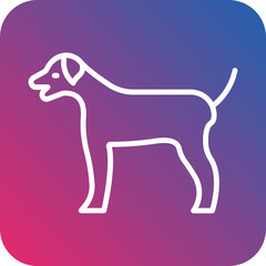 Viking Hunting Dog Icon Style