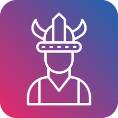 Viking Man Icon Style