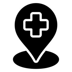 Fototapeta premium hospital Solid icon