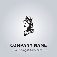Queen logo company design illustration