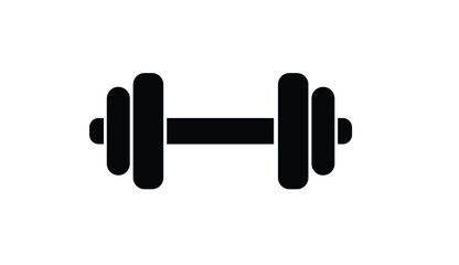 Dumbbell vector icon. Web icon gym dumbbell simple symbol
