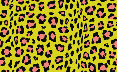 Abstract modern leopard seamless pattern. Animals trendy background. Color decorative vector stock illustration for print, card, postcard, fabric, textile. Modern ornament of stylized skin.
