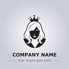 Queen logo company design illustration
