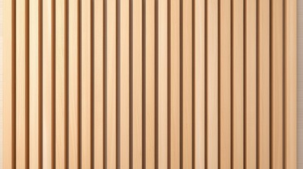 A smooth, wooden surface featuring vertical slats, creating a modern, textured design that adds warmth and depth to any space.