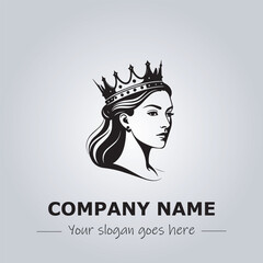 Queen logo company design illustration