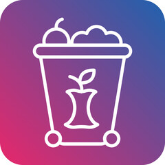 Food Waste Icon Style