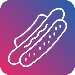 Hot Dog Icon Style