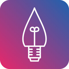 Candle Bulb Icon Style