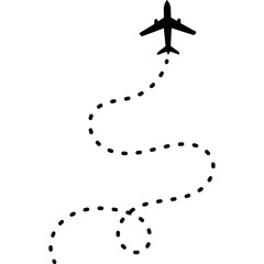 Airplane Route Icon