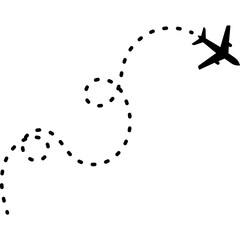 Airplane Route Icon