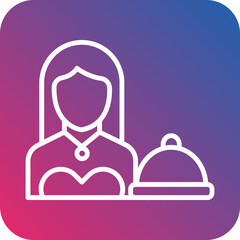 Chef Female Icon Style