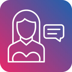 Obraz premium Consultant Female Icon Style