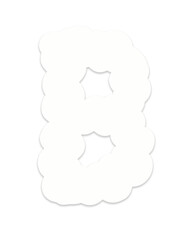 Cloud-Shaped Letter 'B'