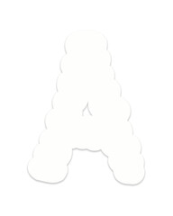 Cloud-Shaped Letter 'A'