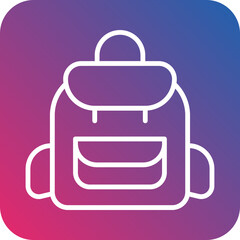Back Pack Icon Style