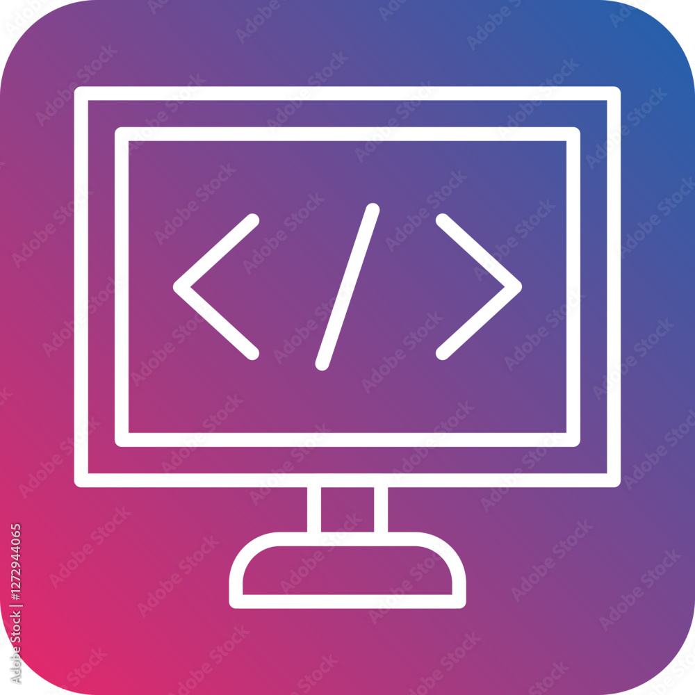 Poster learn to code icon style