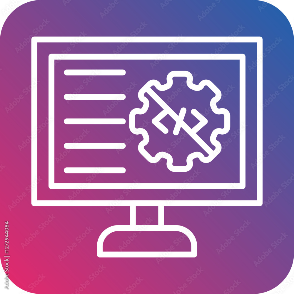 Poster no code development platform icon style