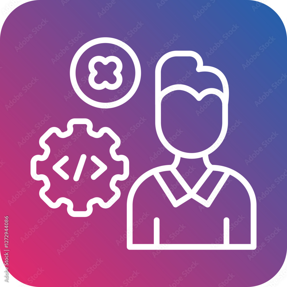 Poster no programming experience icon style
