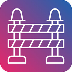 Road Barrier Icon Style