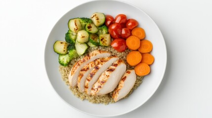 Protein Chicken Breast dishes including  vegetables Low-Carb good fat Healthy food