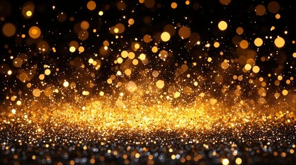 Naklejka premium Captivating gold glitter background for elegant and festive design themes and projects