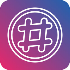 Hashtag Icon Style