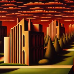 Surrealism Landscapes Backgrounds