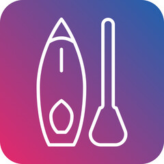 Paddleboarding Icon Style