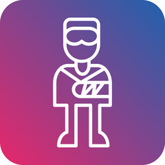 Bike Injury Icon Style