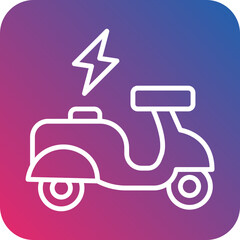 Long Range Scooter Icon Style
