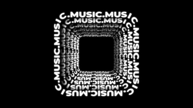 binary music code on black background