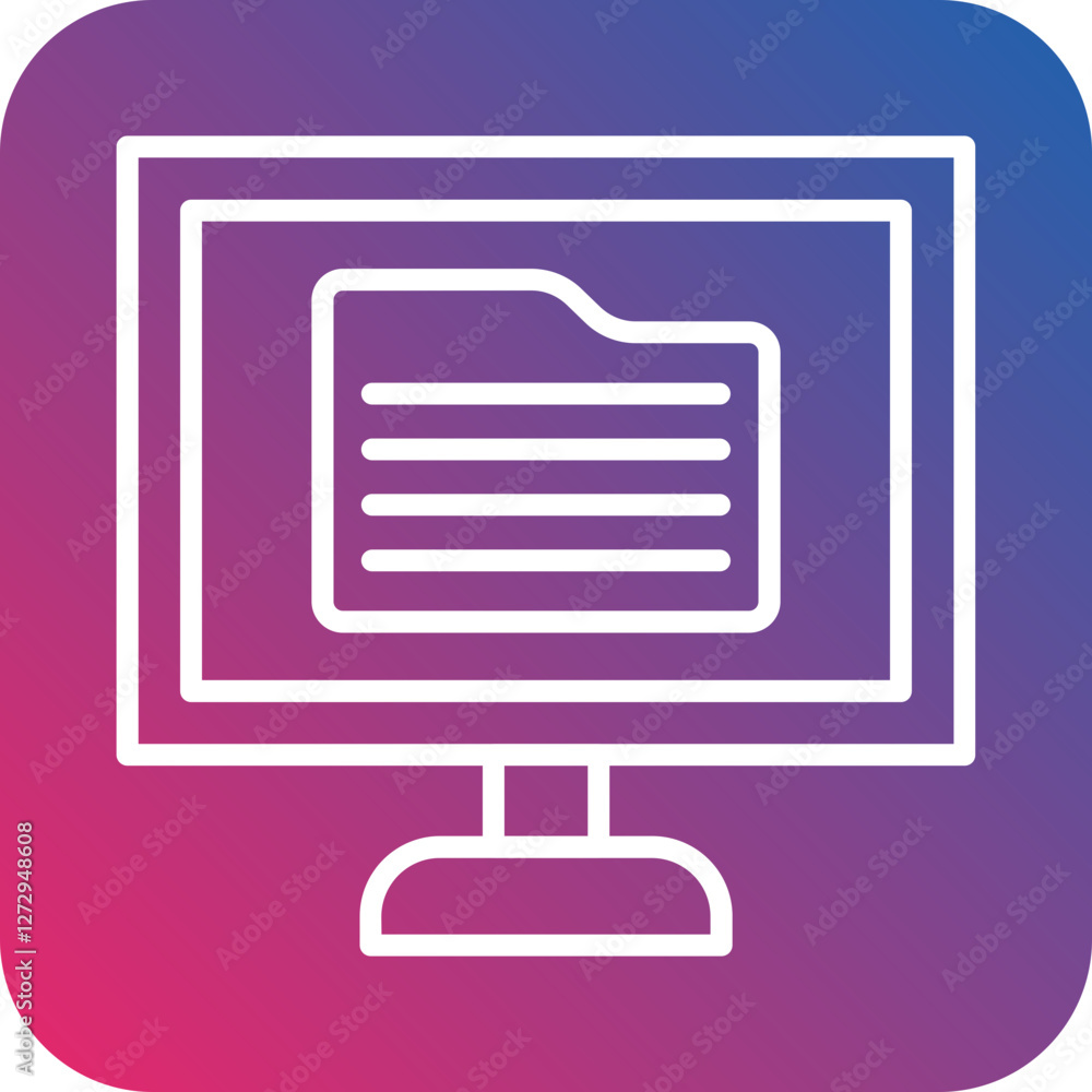 Poster data interfaces icon style