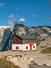 shelter in the dolomites on summer season