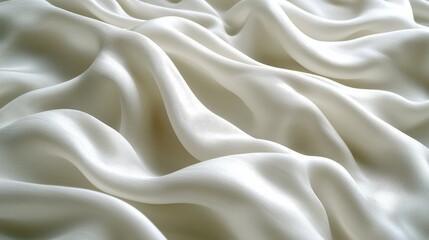 Obraz premium Closeup view of a soft white fabric sheet emphasizing texture and detail