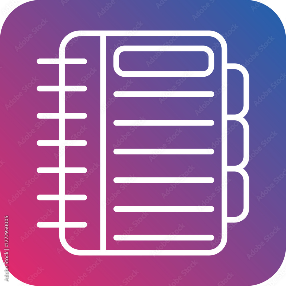 Poster notebook icon style