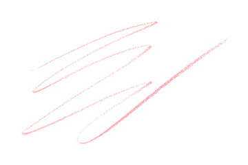 pink pencil strokes isolated on transparent background