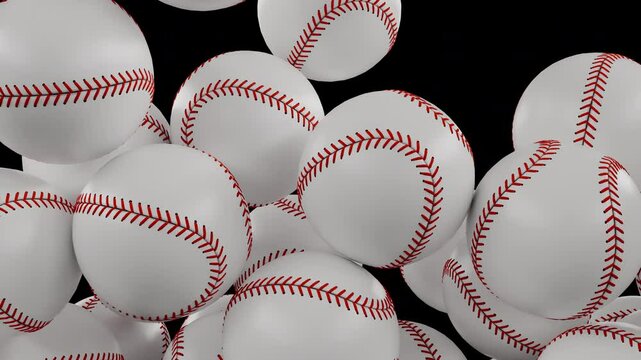 baseball drop animation on transparent