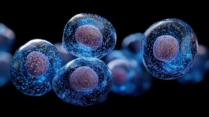 high detail 3d illustration of embryonic stem cells for advanced cellular therapy and regenerative medicine applications
