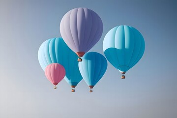 Naklejka premium ia generated. hot air balloon in flight