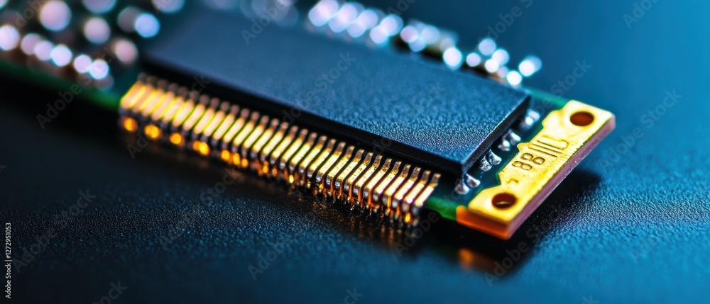 Poster enhanced detail of memory stick circuit traces with gigapixel imaging technology