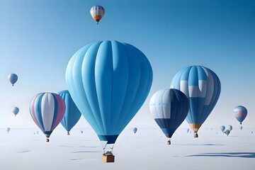 Obraz premium ia generated. hot air balloon in flight