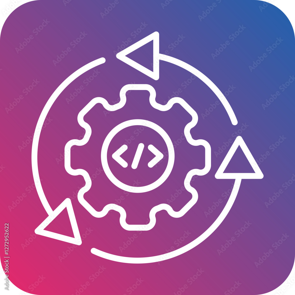 Poster continuous integration icon style